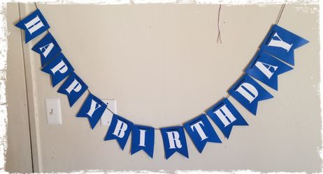 Boy happy birthday banner