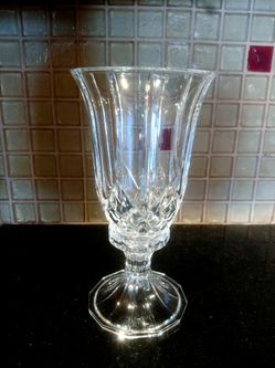 Vintage Crystal Hurricane Candlestick Holder