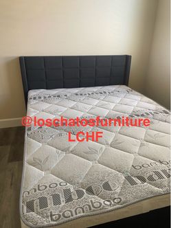 Queen size bed frame and mattress