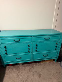Teal Dresser + Nightstand