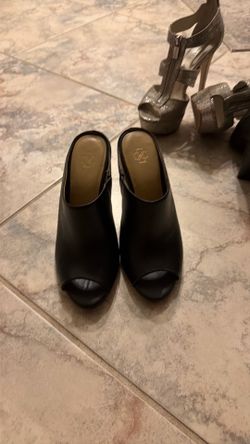 Leather Open toe heel