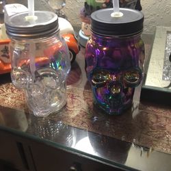 Glass Skull Mugs 