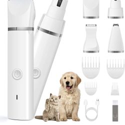 Dog Pet Clippers Grooming Kit Hair Low Noise Paw Trimmer Rechargeable Cordless