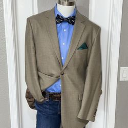 Pronto Uomo Couture Sport Coat Size 44R 100% Wool 2 Button Blazer Double Vent