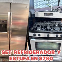 SET DE REFRIGERADOR Y ESTUFA EN BUENAS CON DICIONES CON 30 DÍAS DE GARANTÍA 