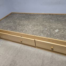 Twin Bed Frame With 3 Drawers  40"x77