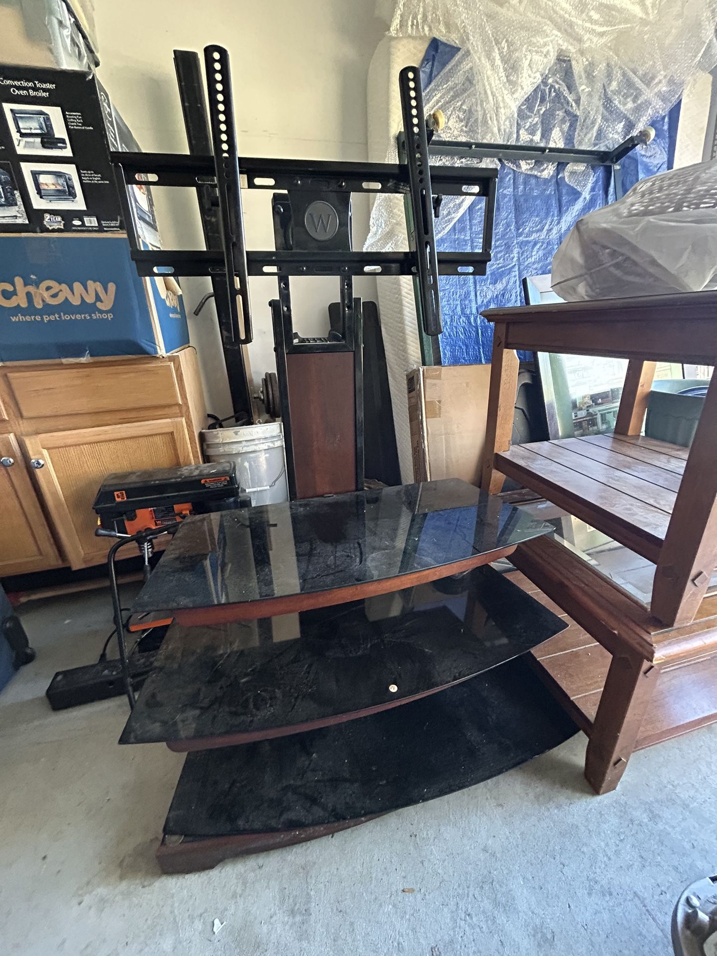 Tv Stand Black Glass