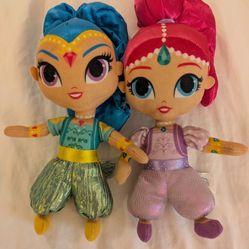 2 Shimmer & Shine Plush Dolls