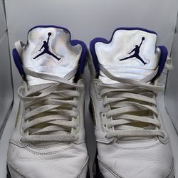 Nike Air Jordan 5 Retro White Dark Concord Purple Grape DD0587-141 Size 11