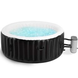 Naipo 4 Person 71'' Inflatable Hot Tub Spa Capacity 800L , Outdoor Portable Hottub with 110 Jets with Control Panel , Insulated Tub Cover, Temperature