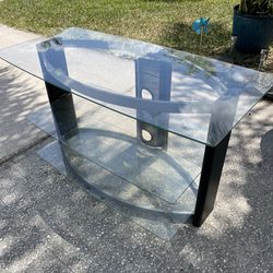 Glass TV and Console Table