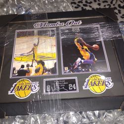 Kobe Bryant Mamba Out Signature Plaque 