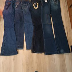 Asst Jeans Shirts All In Good Or New Condition 