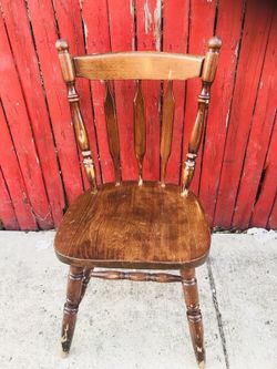 One wooden chair