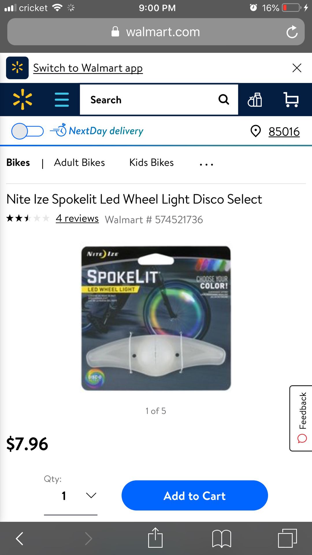 LED Bike light set of 2