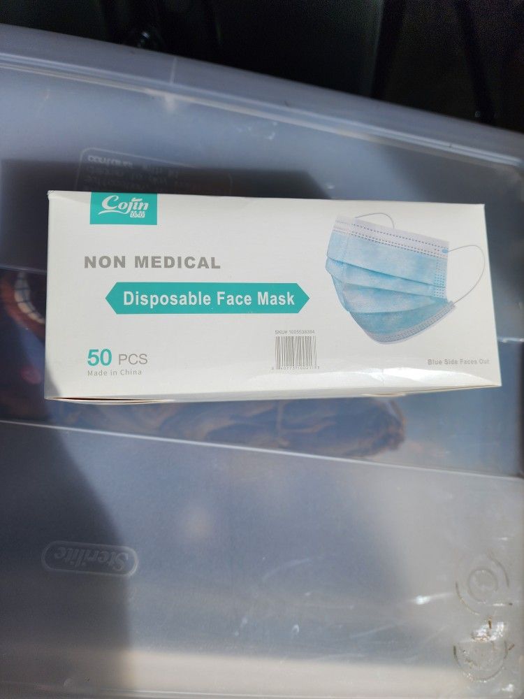 Non Medical Face Mask 50pack $1 A Box
