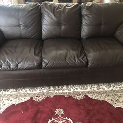 Sofa  Very Good Condition Need to Go- Flux Leather Normal Use