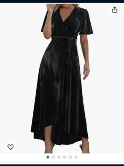 Flared Dresses for Women Party Flared Puff Sleeve Midi Dress Racerback Elastic Waist Maxi Dresses