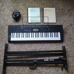 Casio CTK-3500 61-Key Keyboard With Stand, Headphones, And Beginner Books!