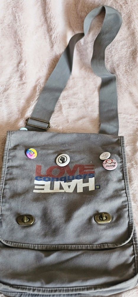 Grey Shoulder Strap Bag