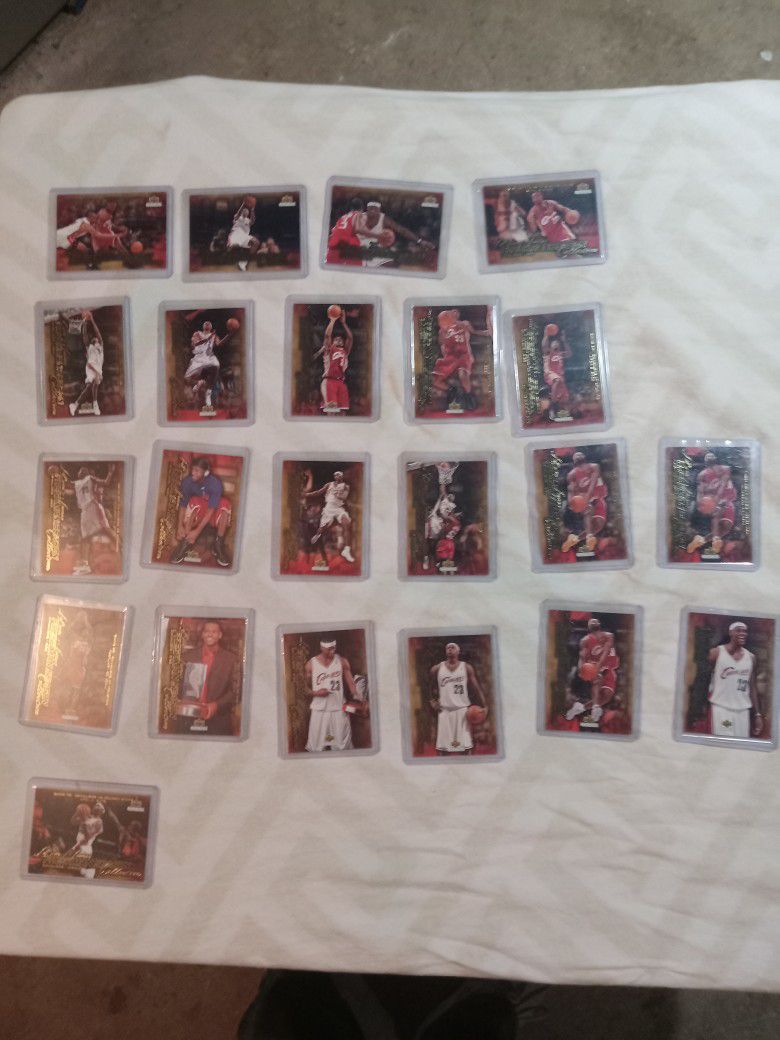 20-Upper Deck LeBron James Freshman Collection. #s 80,60,90,89,81,54,66,84,56,8621,85,29,28,87,57,83,69,26,82 
All in Sleeves.