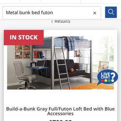 Full Size Bunk Bed With Futon