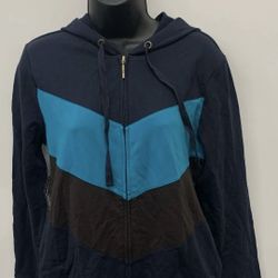 NWT New York & Comfort Zone Women's Blue Full Zip Hoodie Jacket Size M MSRP $36. 95