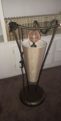 Brown Gold Peach Lamp