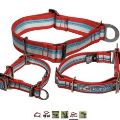 Kurgo Dog Training Collar | Martingale Style Collars for Dogs | Alternative to Choke Collars | Limited Slip | Adjustable | Reflective | Walk About Tra