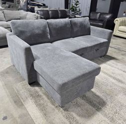 Coddle Cameron Convertible Sofa w/ Reversible Chaise & Storage – Gray – $749