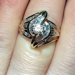 2 Carat Diamond Gold Wedding Engagement Ring