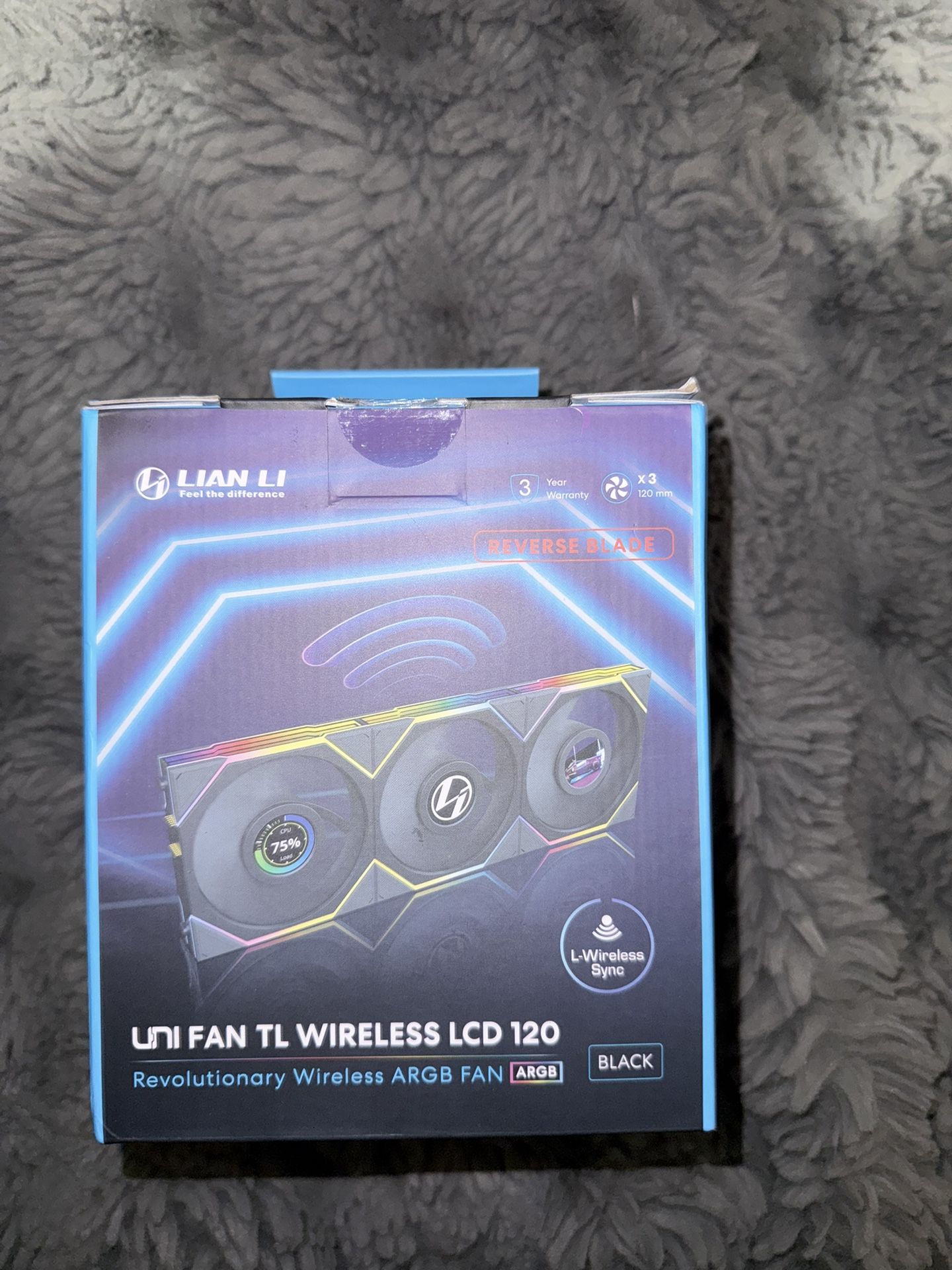 Lian Li UNI FAN TL Wireless LCD 120 (Triple Pack, Black) - NEW!