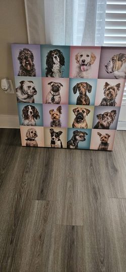 Dog Wall Canvas Art Print