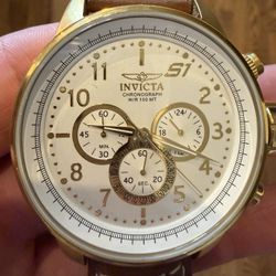 Invicta Watch Brown Leather Band