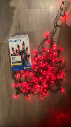 Philips 100 red mini Christmas lights