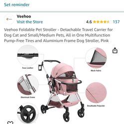 Pink Dog Stroller 