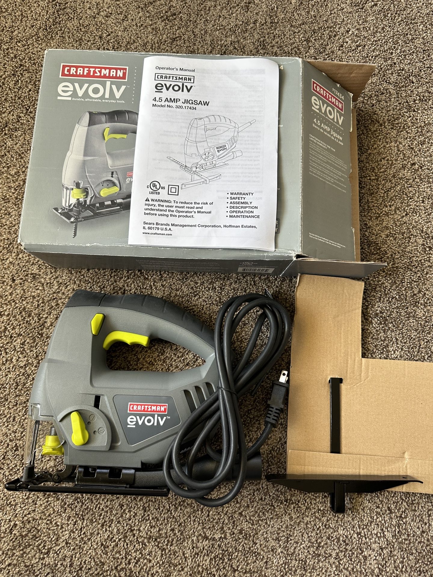 Craftsman Evolv 4.5 AMP Jigsaw Power Tool 17434 NEW