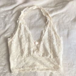 White Lace Halter Top