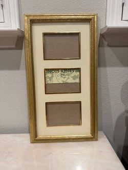 Gold Triple Opening Picture Frame
