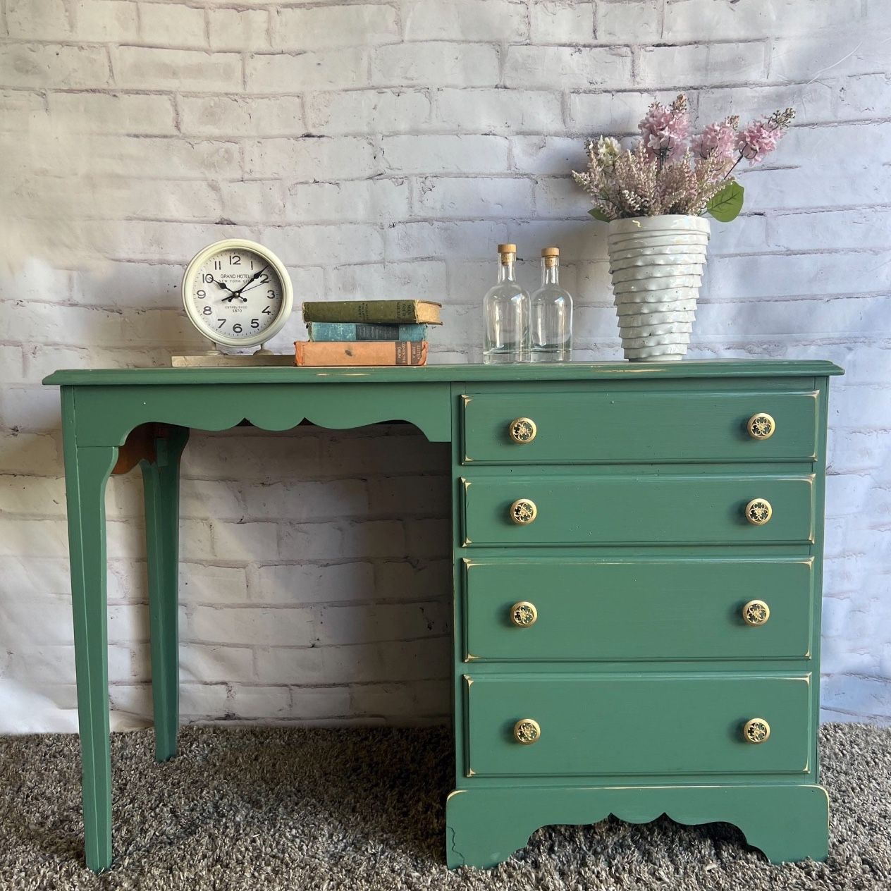 Shabby Distressed Solid Wood Desk