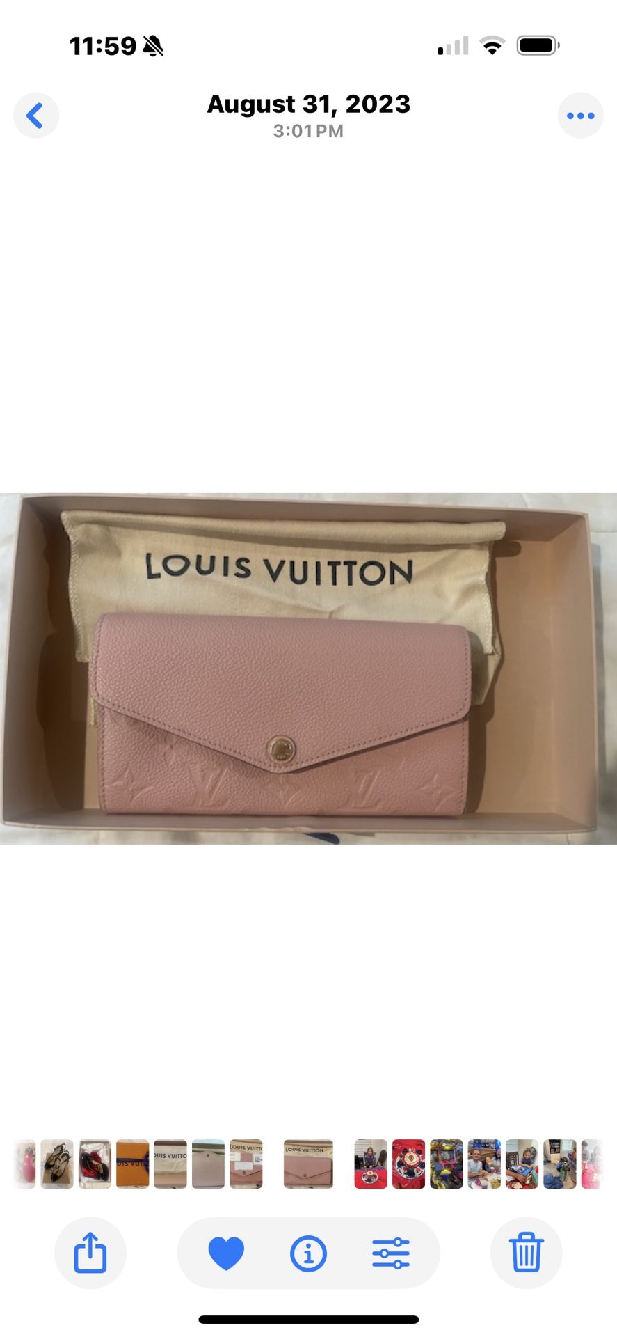 Louis Vuitton Authentic Sarah Monogram Wallet NIB