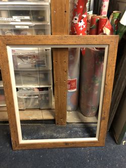 Large Contemporary Wood Distressed Frame