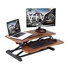 Wood Height Adjustable 32 inch Standing Desk Converter