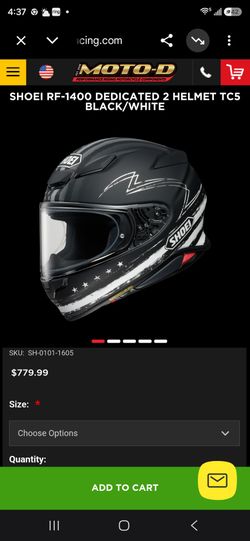 Shoei track approved RF-1400 helmet L w/surround sound BT