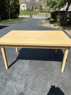 Custom Italian Made Wood Kitchen Table With 4 Matching Chairs