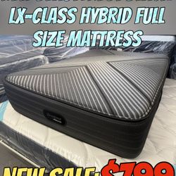 NEW BEAUTYREST BLACK LX-CLASS HYBRID FULL SIZE MATTRESS 