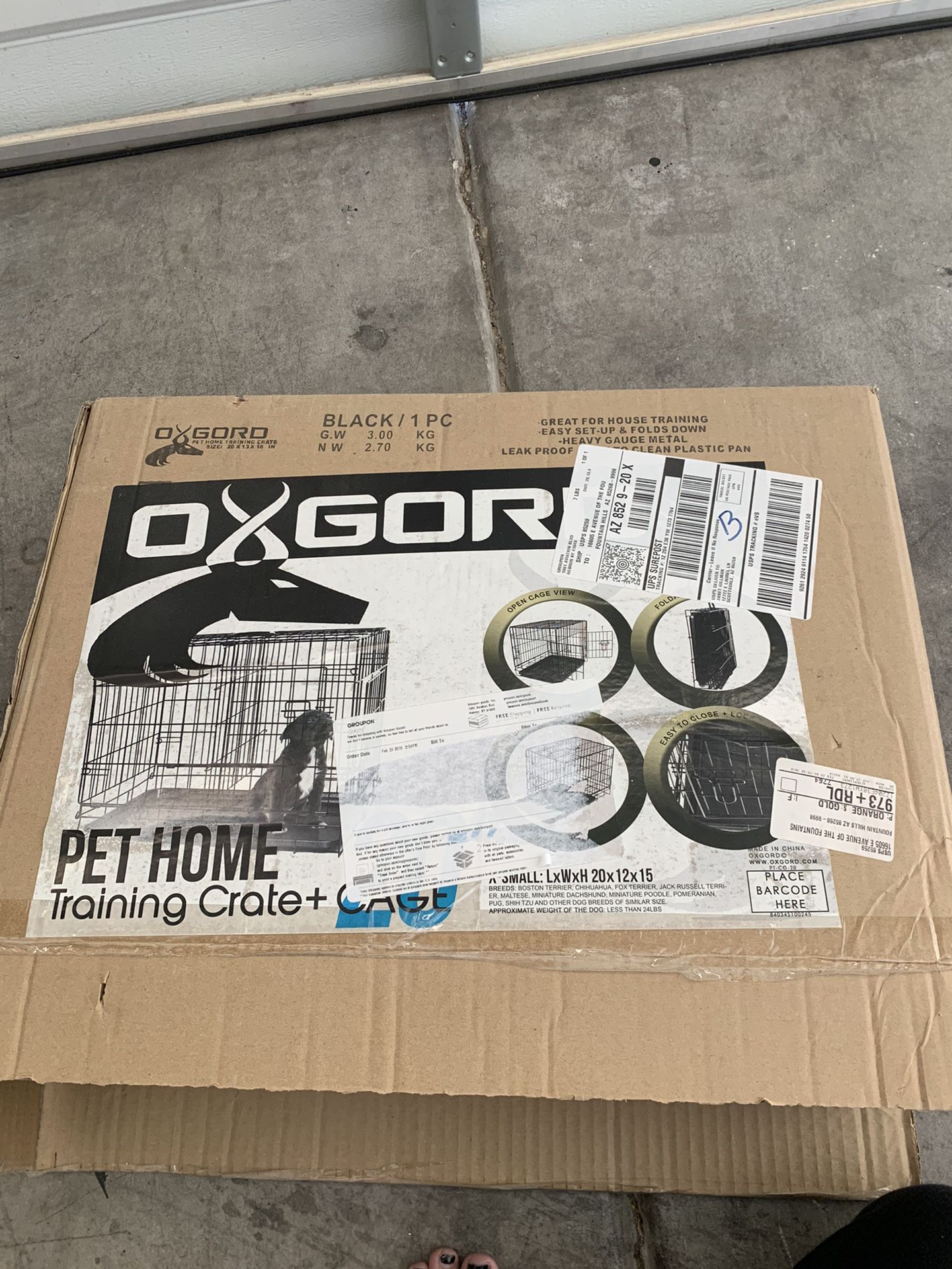 OXGORO - x- small Pet Training Crate + Cage