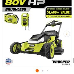 Ryobi 80V, 30" Self-Propelled Lawn Mower 