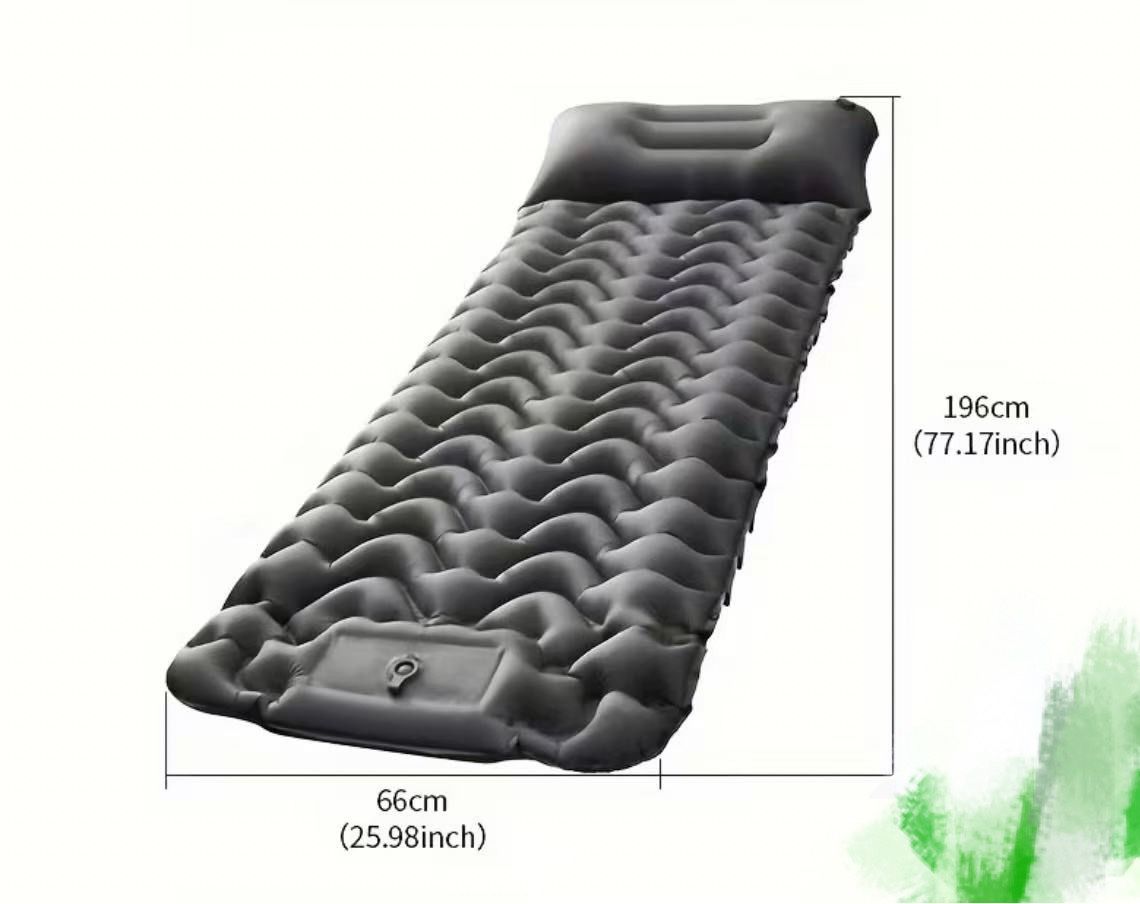 Inflatable Air Mattress, Lightweight Portable Camping Moisture-proof Sleeping Pad For Outdoor Travel Car Nap Easily connect two sleeping pad together