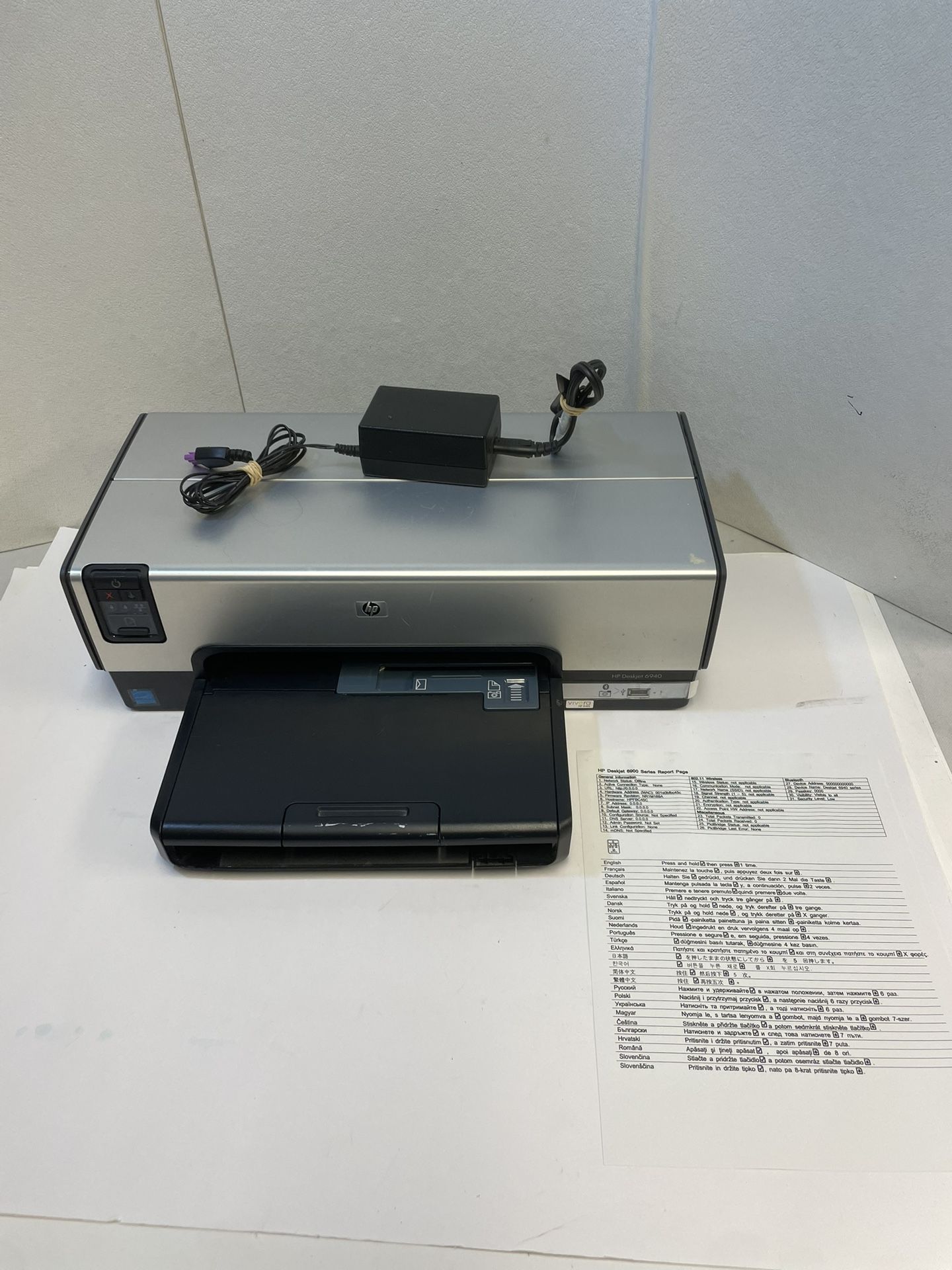 HP Deskjet 6940 Color Standard Inkjet Printer - With Ink - Tested